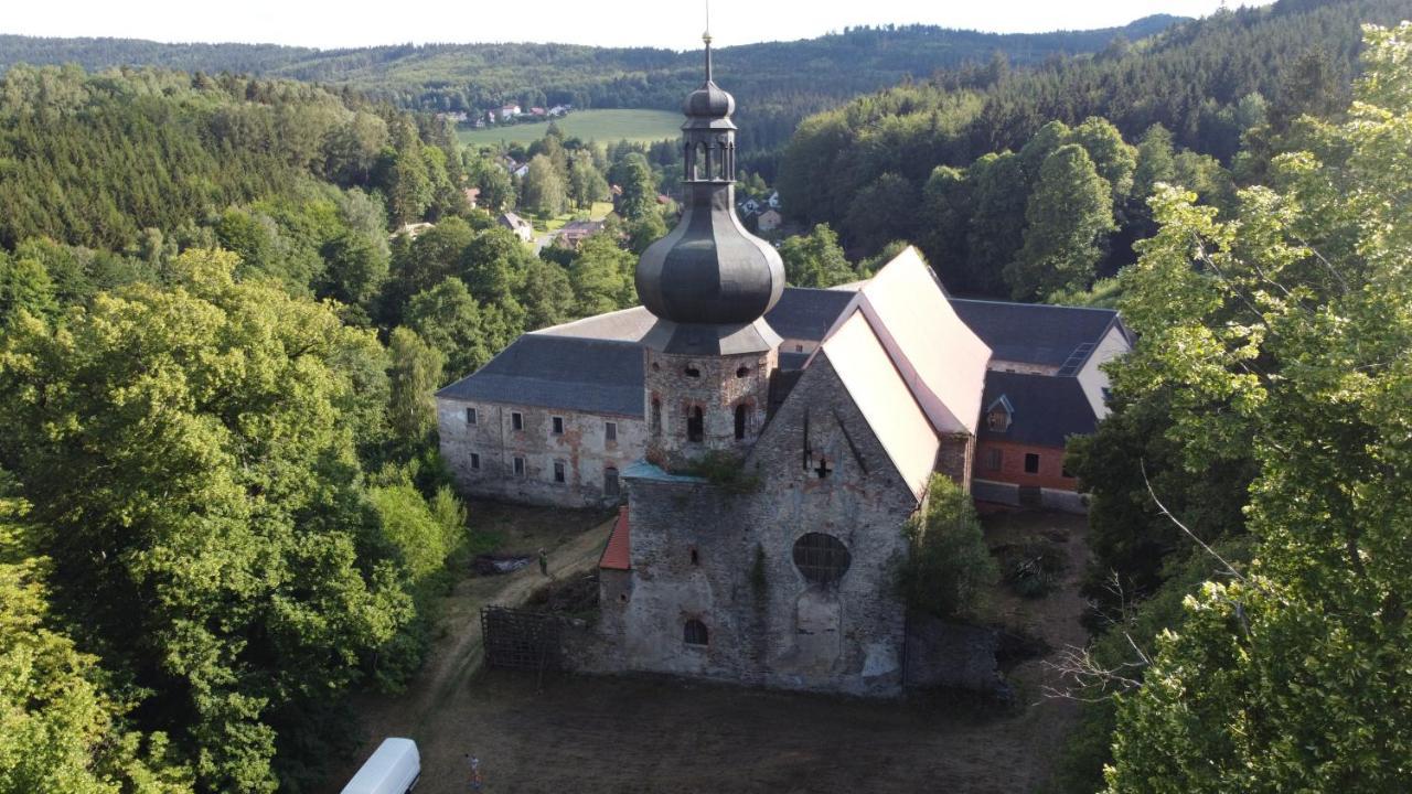 Maringotka Na Samote Na Kozi Farme Hotel Pobezovice Bagian luar foto